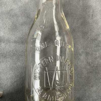 Quart-size Milk bottle from the Western Dairy Seal Co., prior 2020