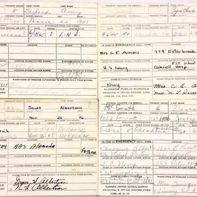 Student transfer forms, Haight School, prior 2019