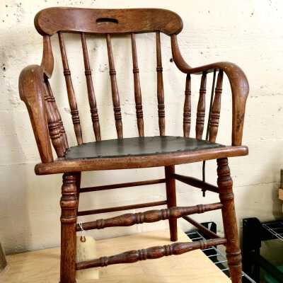 Oak office chair from City Hall, c. 1895
