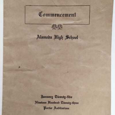 Program commencement exercises Alameda High School, 1923