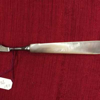 Nickel plated mother-of-pearl Cuticle knife, early 1900