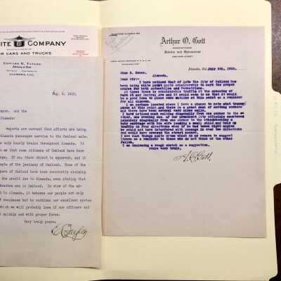 Miscellaneous papers from City Hall relating to transportation, 1917-1918