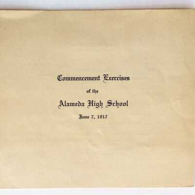 Program Commencement Exercises Alameda high School, June 1917