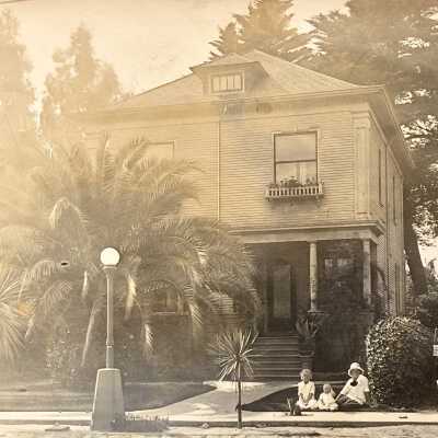 Photo postcard of main facade of 1357 Regent Street, 1915