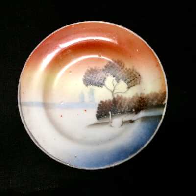 Porcelain Neptune Beach concession prize dish, c. 1920s