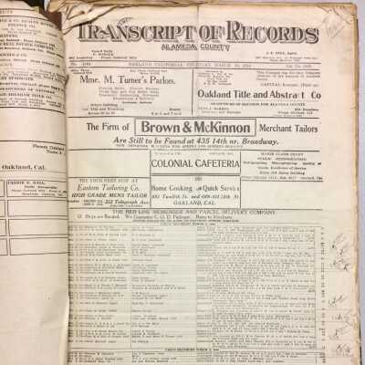 Boegle Transcript of Records, 1910