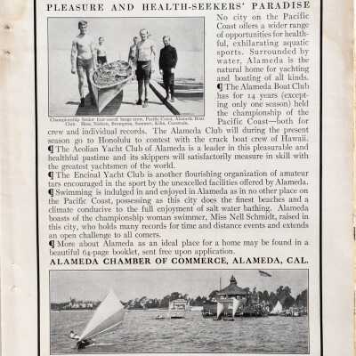 Ad re aquatic sports clubs, from Sunset Magazine, April 1912