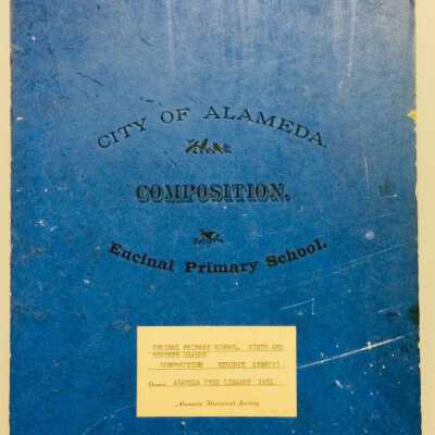 'Compositions Encinal Primary School', folder with compositions, 1888