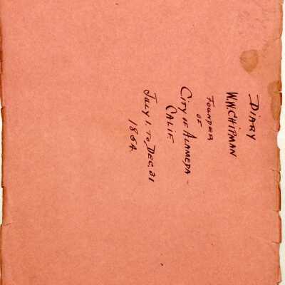Typed excerpts from the diary of W. W. Chipman, July-December 1854