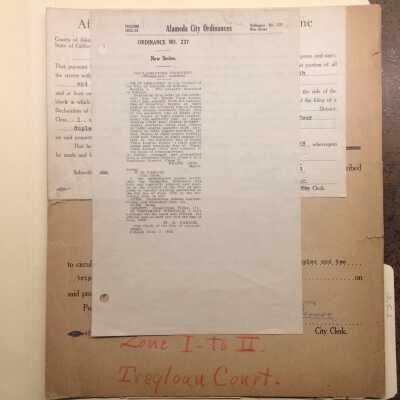 Tregloan Court rezoning, ordinance No. 237, 1923