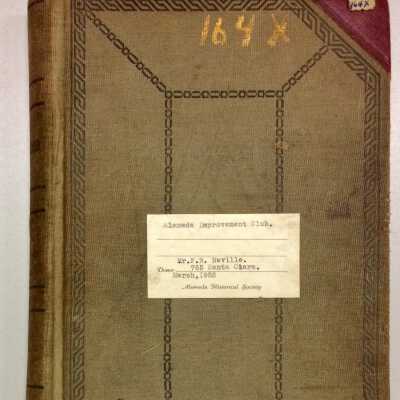 Minutes of the Alameda Improvement Club, 1922-1930