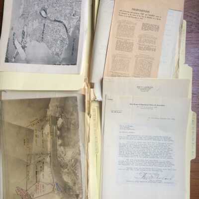 Folders about the U.S. Army Base site, 1927-1930