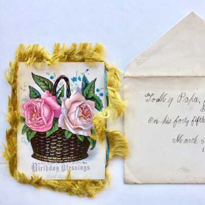 Birthday Card for R. Frank Clark, from Herbert D. Clark, 1885