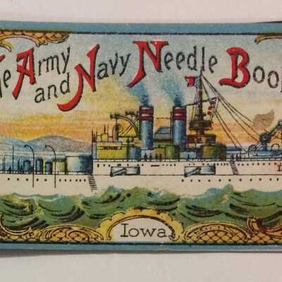 'The Army and Navy Needle Book' depicting the Iowa, before 1918