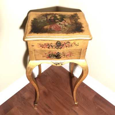 Gilded Jewelry case with painted decorations, c. 1890s