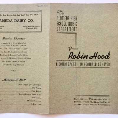 Program Play, Alameda High School, 1940s or 1950s