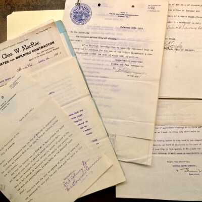 Folder with Documents relating to City improvements 1908-1909