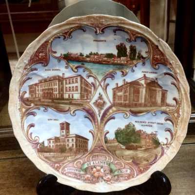 'Souvenir of Alameda' porcelain plate, c. 1906-1910