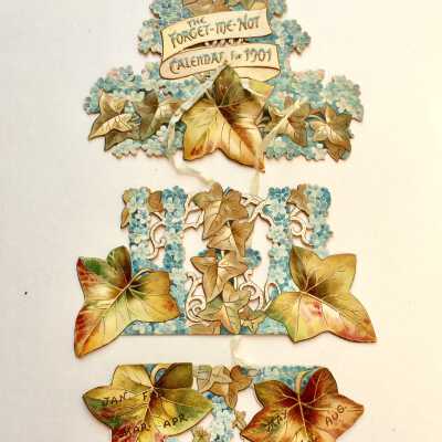 'The Forget-Me-Not' Calendar, with forget-me-nots, for 1901