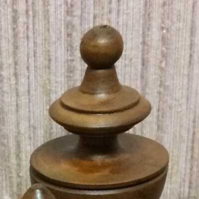 Curtain rod finial from the Dwinelle Residence, 1272 Weber, c. 1880s-1890s