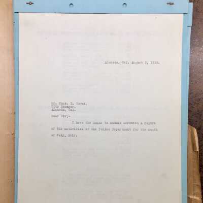 Police Department Reports, 1919-1920