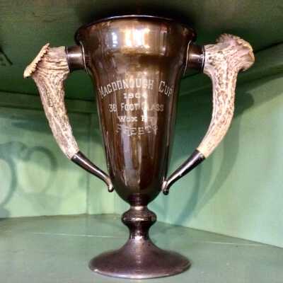 Macdonough Cup tropy won by 'Presto' of the Stone Boat Yard, 1904