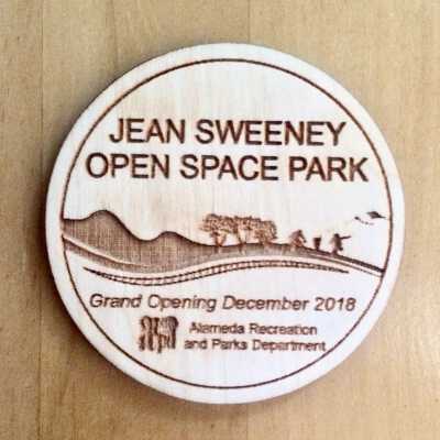 Novelty commemorative plaque for Jean Sweeney Open Space Park Grand Opening, December 2018