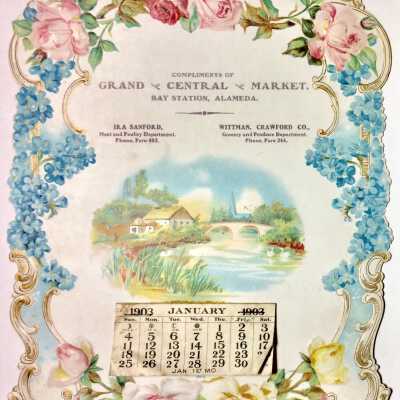 Advertising Calendar from the Grand Central Market, 1903
