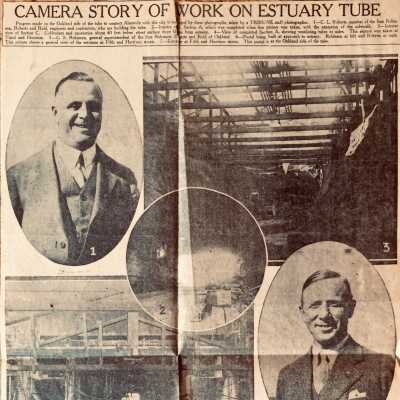 Clipping 'Camera Story of Work on Estuary Tube', c. 1927