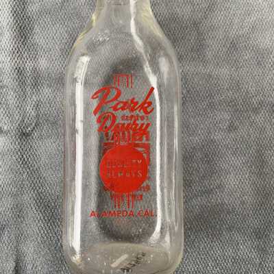 Park Dairy Quart Milk Bottle, 1950