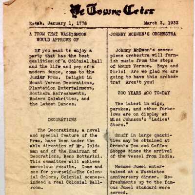 Alameda High School Publication ''Ye Towne Crier', 1932
