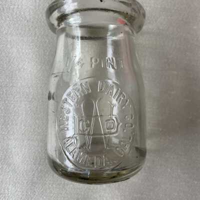 Quarter pint cream bottle of the Western Dairy, prior 2018