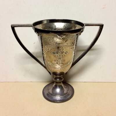 1st prize trophy from the San Francisco Yacht Club, won by Lester Stone, 1917