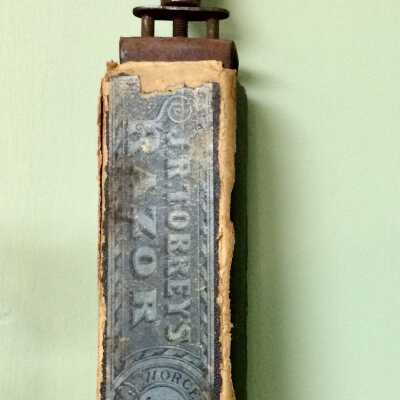 Torrey's Razor Strop in sleeve from Frank's Barber Shop, before 1963