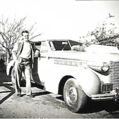 Howard Bernad and his car.