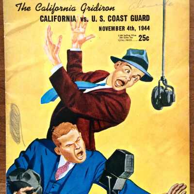 Program for football game between US Coastguard Sea Lions and Cal Bears, 1944