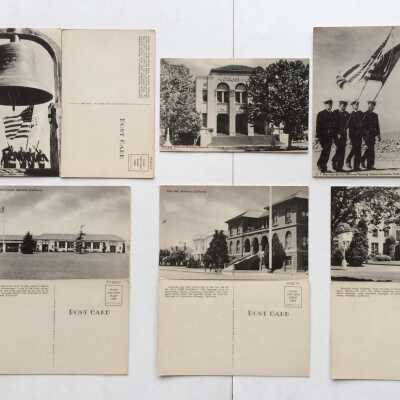 Series of black-and-white postcards of Alameda, c. late 1940s