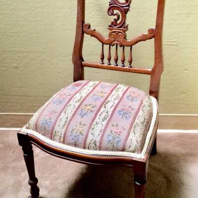 Pseudo Louis 16th style reception chair, late 1890s