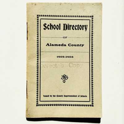 Alameda County School Directory, 1902-1903