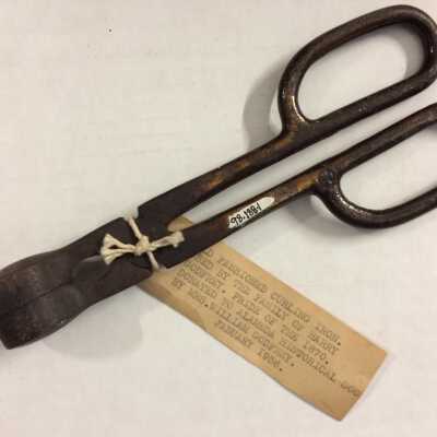 Scissor-style curling iron of the Godfrey family, late 19th century