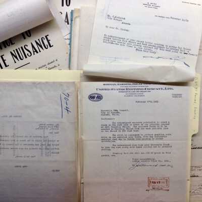 Folders from City Hall pertaining to street improvements, 1928-1932