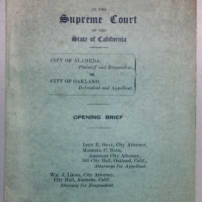 Report of Court Case about ownership of Government Island, 1925