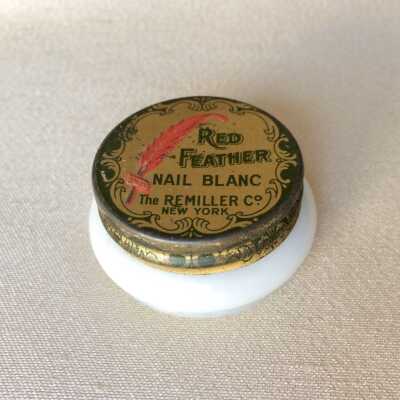 Jar of Red Feather Nail Blanc, of Ethel Ekberg, c. 1920-1930
