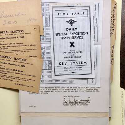Folder with City documents about the Golden Gate Int. Exposiiton, 1939