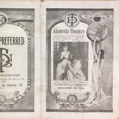 Program of coming attractions Alameda Theatre, 1913
