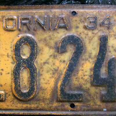 License Plate, 1934