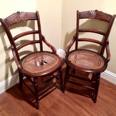 Victorian 'Cottage' chairs of the Crosby family, 1880s
