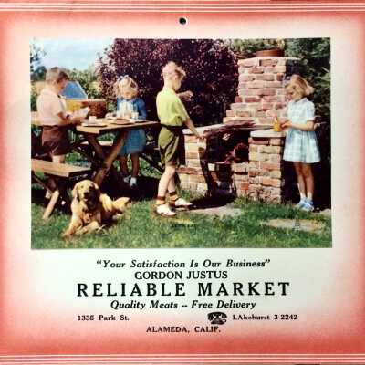 Advertising Calendar from the Reliable Market, 1947