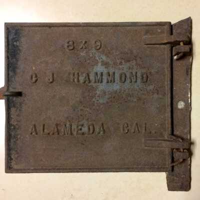 C. J. Hammond Ash bin door from 3260 Garfield Ave., 1912