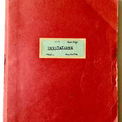 Folder reflecting fundraising events for the Guide Dogs for the Blind, 1963-1998